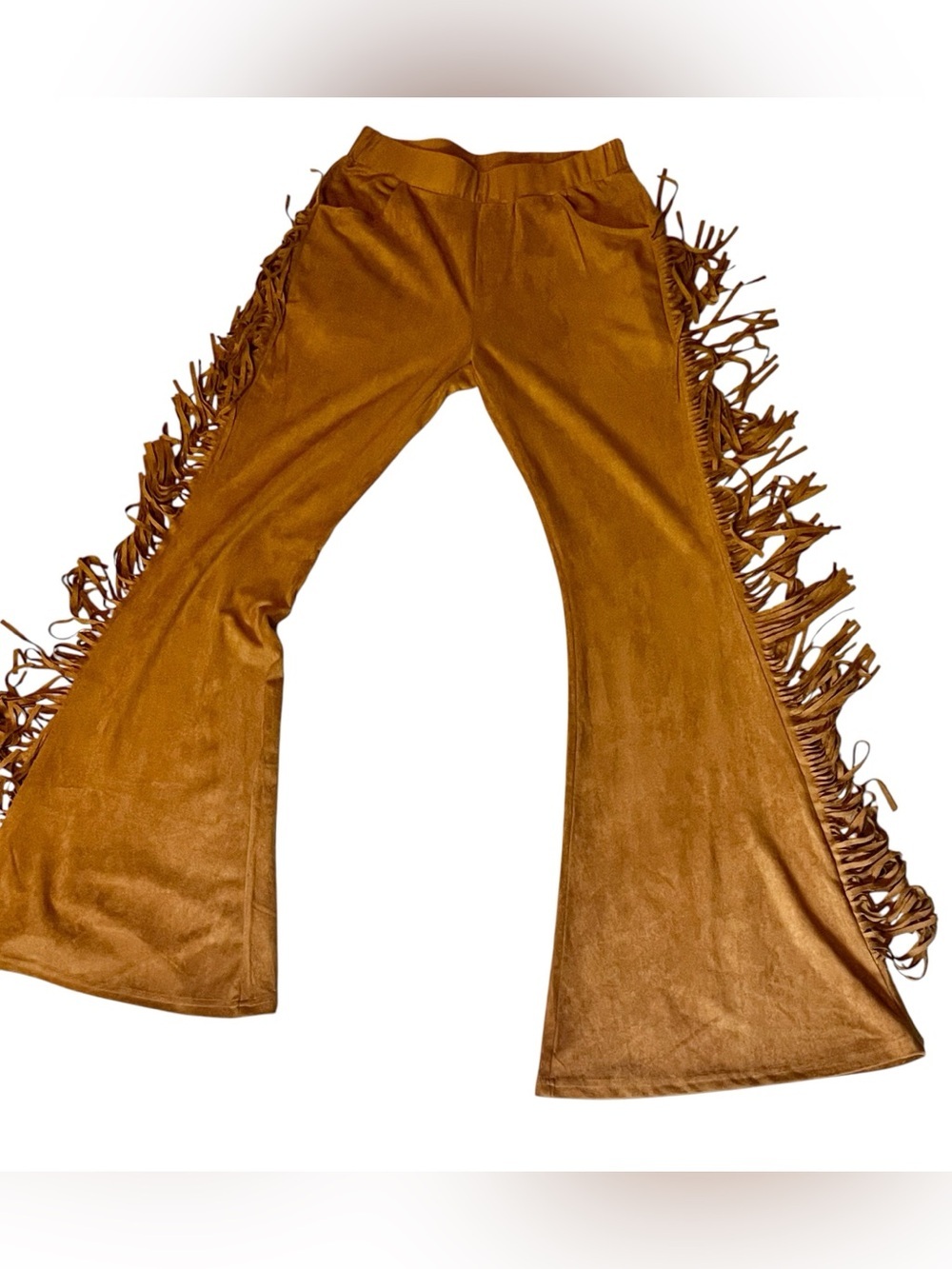 Vocal Apparel Vegan Suede Fringe Flare Pant -- NWT - Picture 3 of 3